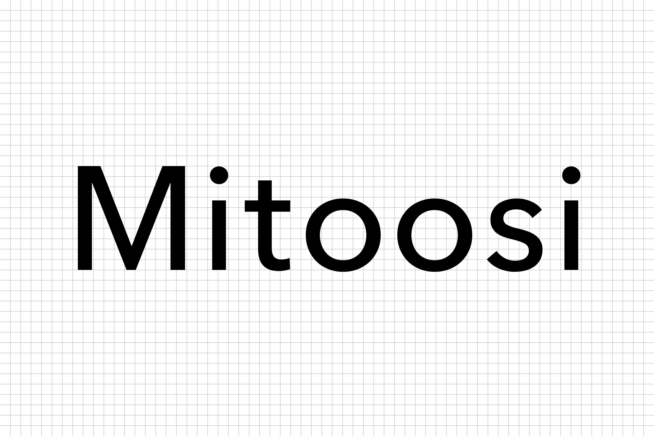 「Mitoosi」ロゴタイプの・デザイン画像